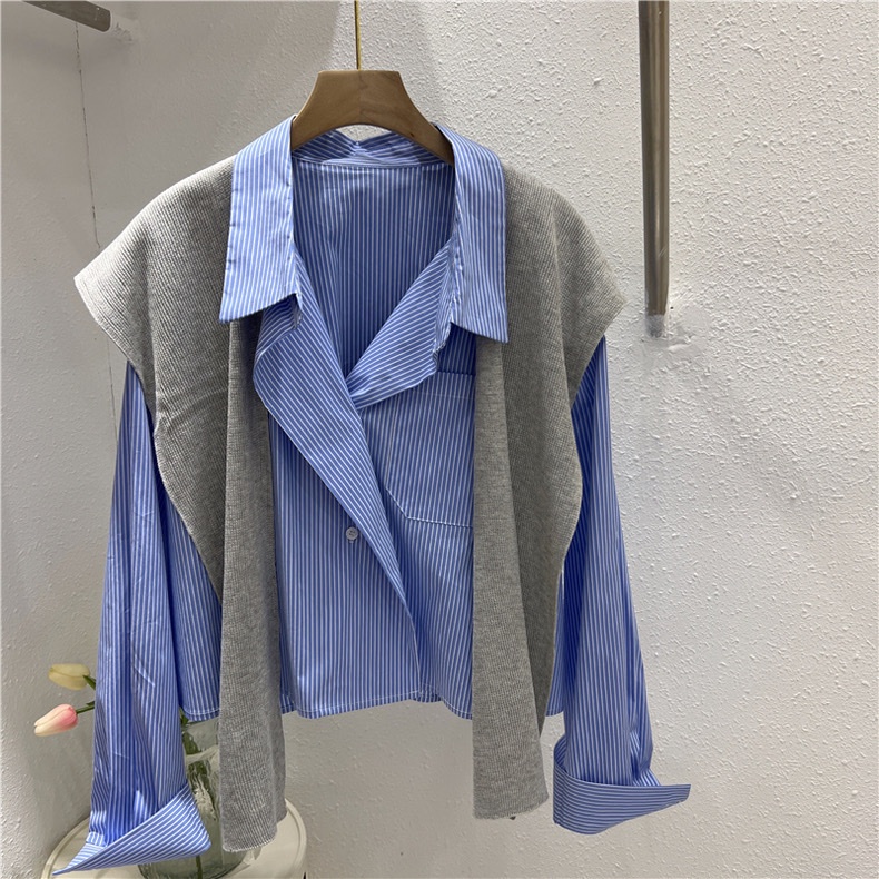 CHECKED KOREA SKIRT - Áo sơ mi kẻ (không kèm