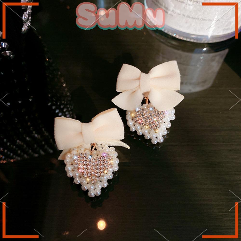 SUMU Khuyên Tai Đính Đá Dễ Thương Phong Cách Hàn Quốc