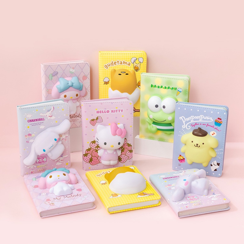 Sanrio Sổ Tay mini Họa Tiết Hoạt Hình Kuromi Dễ Thương Dành Cho Bé Gái