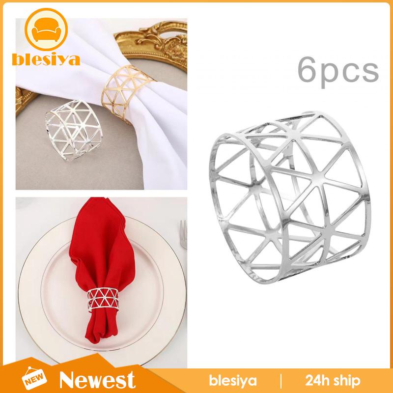 Set 6 Vòng Giữ Khăn Ăn Trang Trí Thời Trang Cho Tiệc Cưới