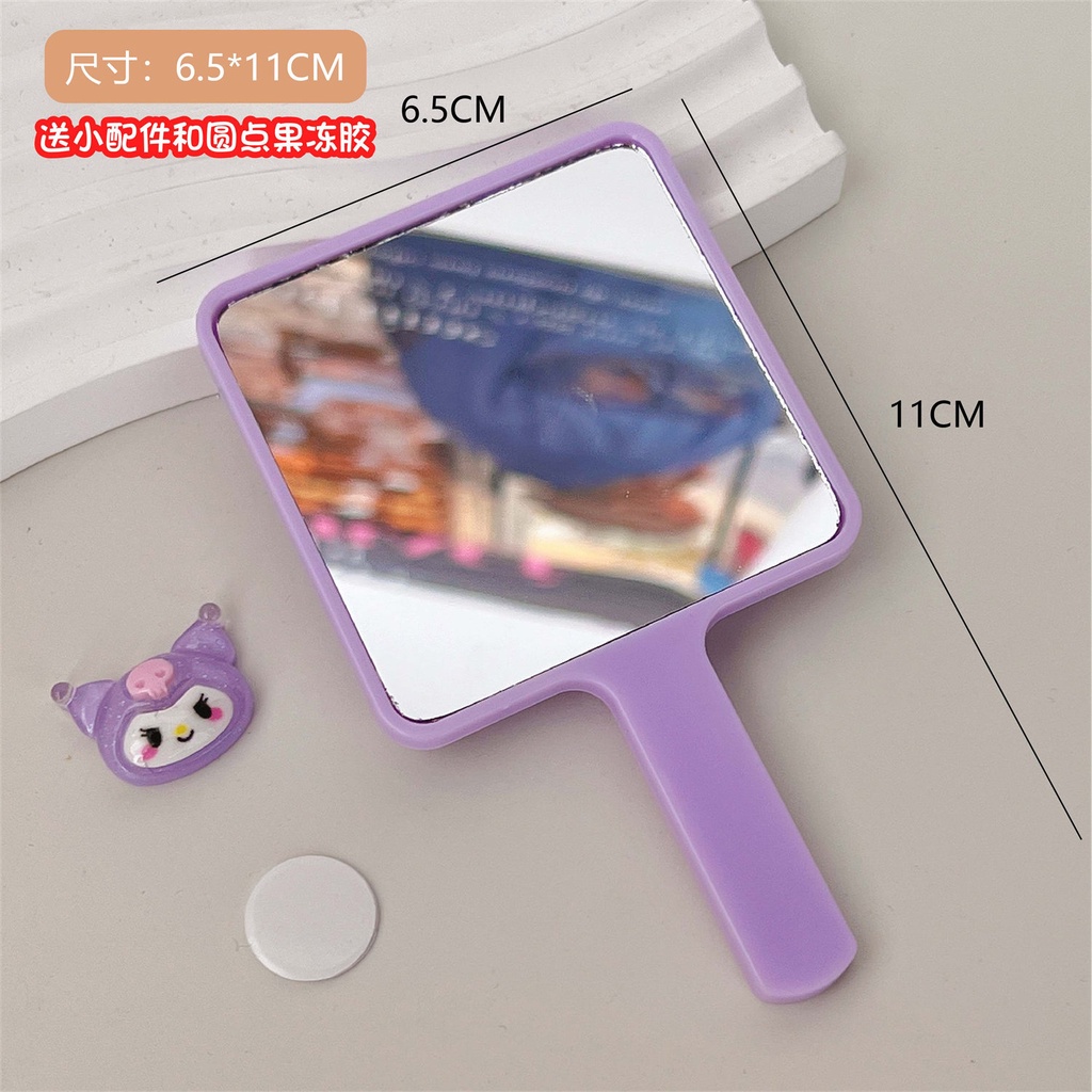 Gương Trang Điểm Cầm Tay Họa Tiết Hoạt Hình Dễ Thương Xinh Xắn