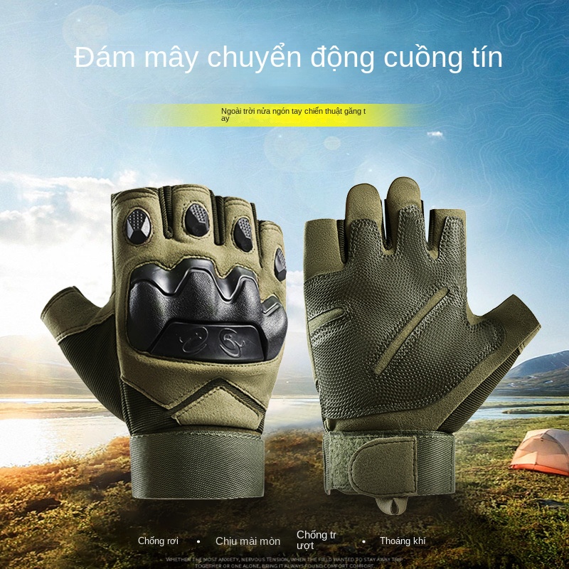 Găng Tay Quân Đội Chống Gió Chống Mài Mòn Thích Hợp Lái Xe Mô Tô Cho Nam
