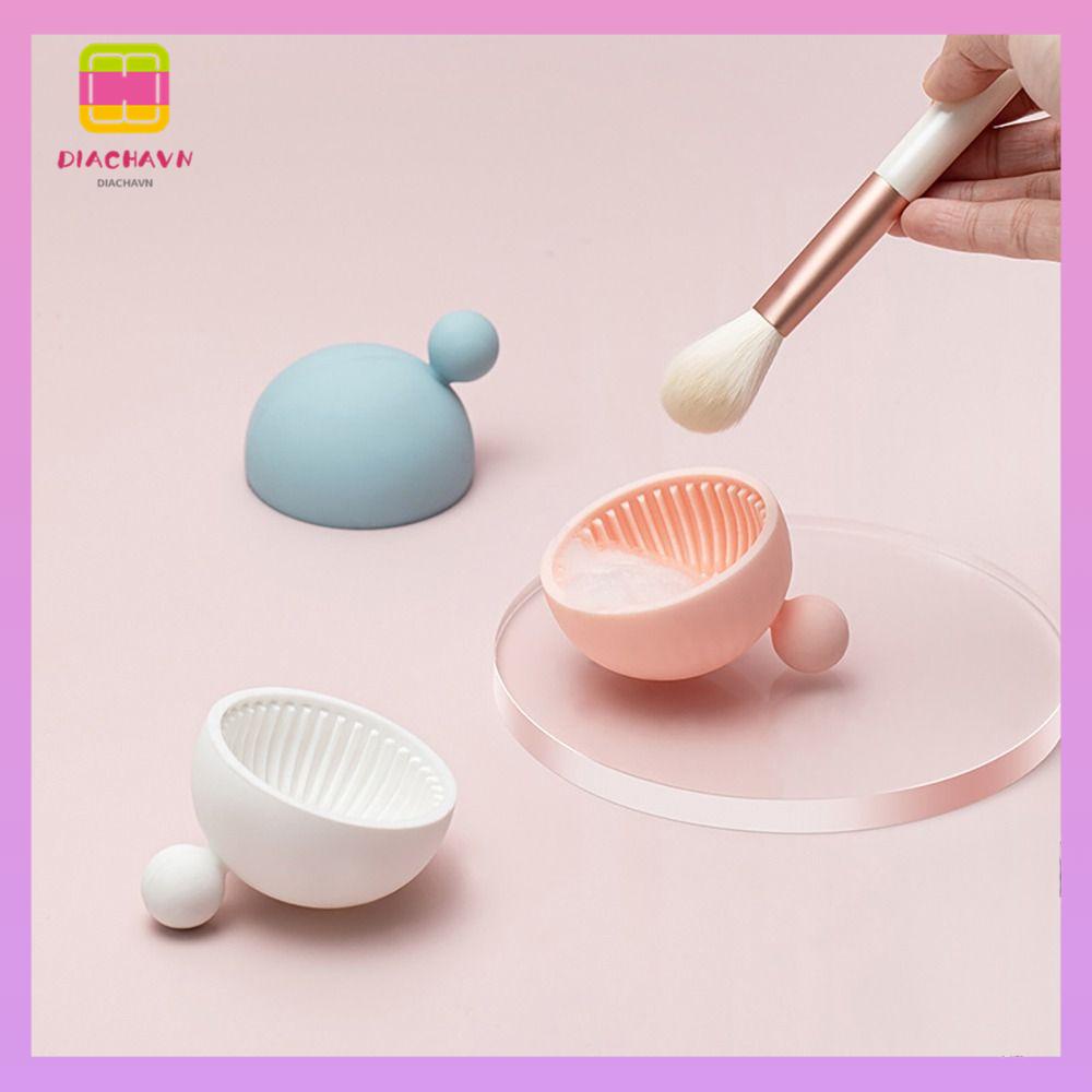 DIACHAVN Miếng Silicone Vệ Sinh Cọ Trang Điểm Tiện Lợi