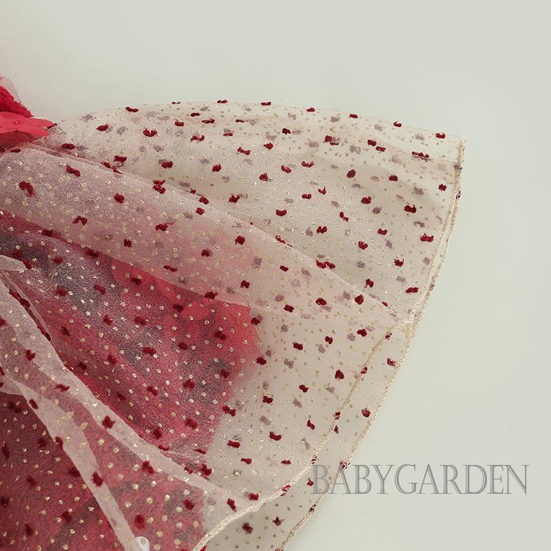 Bộ Áo Liền Quần Không Tay Phối Vải Lưới Họa Tiết Hoa Dành Cho Bé Gái 0-24 Tháng Tuổi