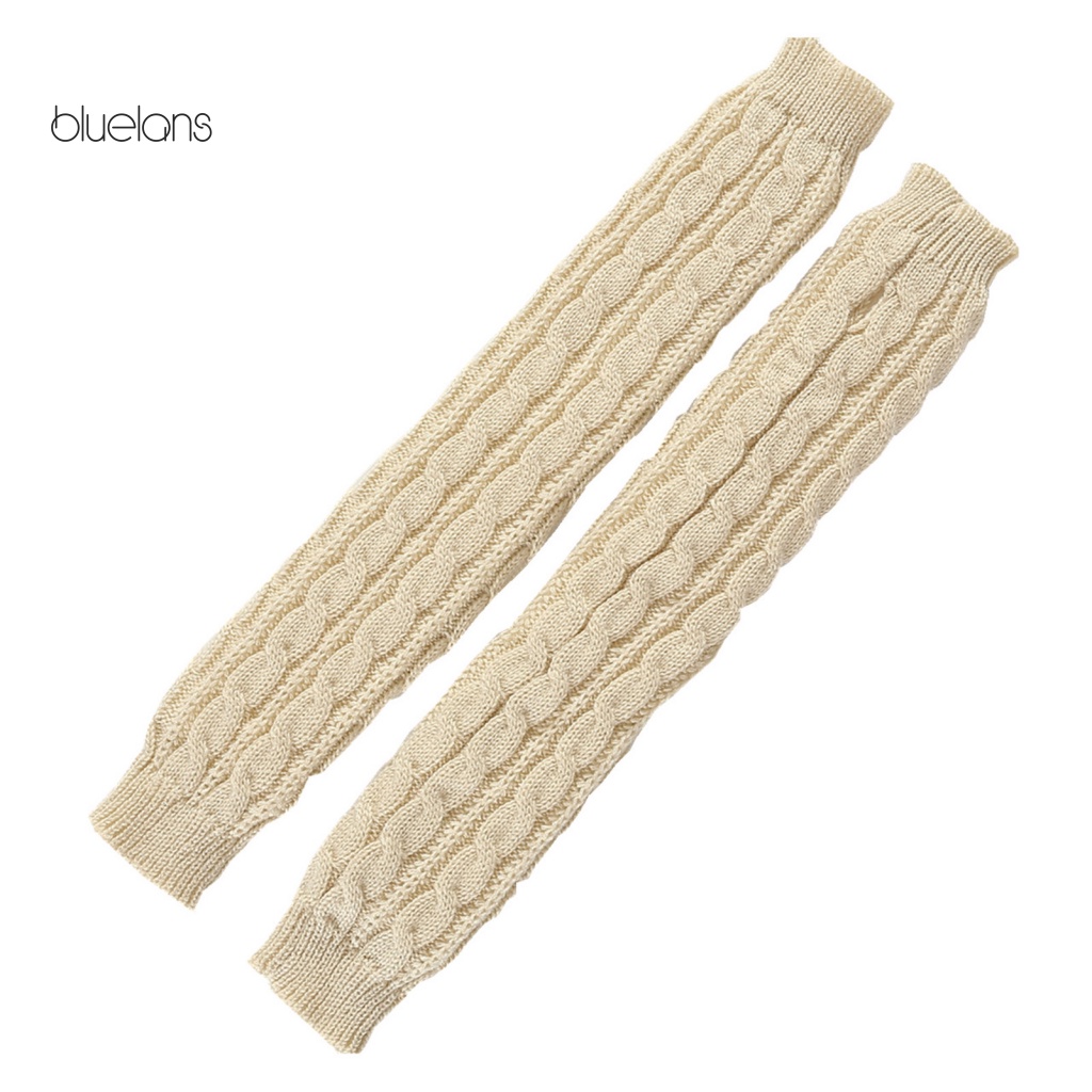 1 Cặp Găng Tay Len Hở Ngón Giữ Ấm Màu Trơn Cho Nữ