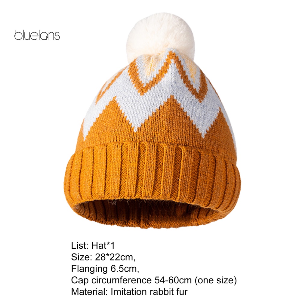 Mũ Beanie Dệt Kim Dày Dặn Độ Co Giãn Cao Thời Trang Mùa Đông