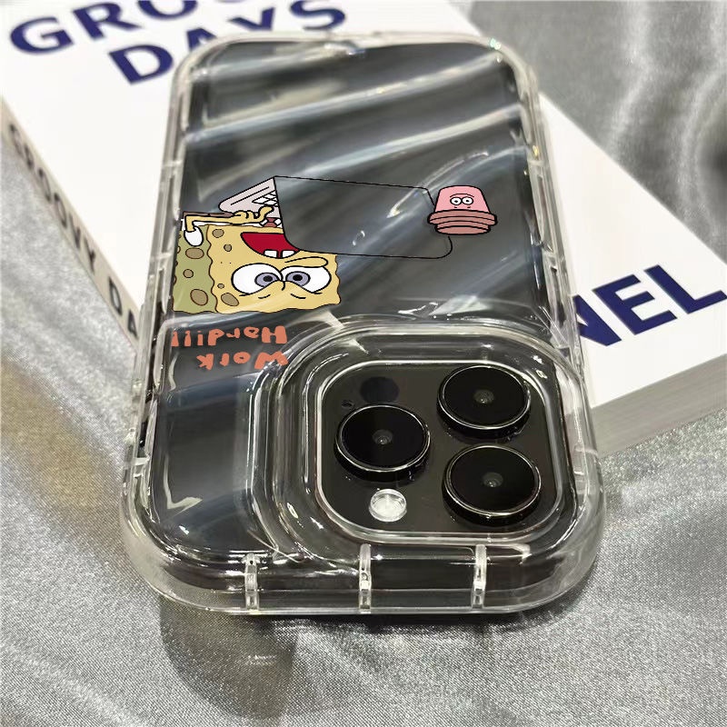 Ốp Điện Thoại Mềm Trong Suốt Hình Spongebob SquarePants 11 / Cute / NJBH Cho iPhone14promax 8sinsplus7xr 1312 / NJBH