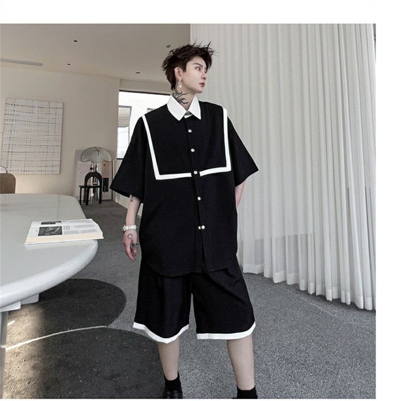 Áo Sơ Mi Tay Ngắn Dáng Rộng Thời Trang Mùa Hè 2023 Sang Trọng Cho Nam