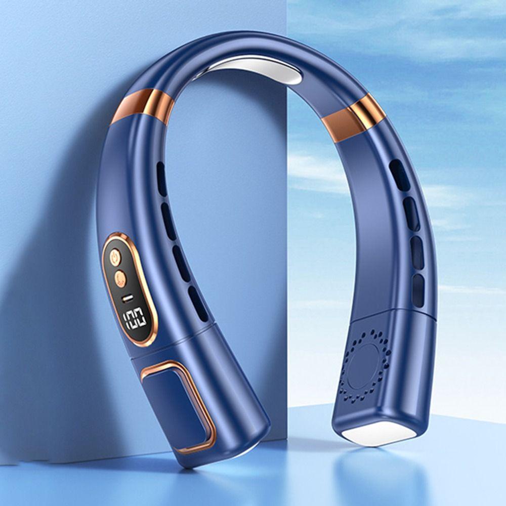 ESPO Quạt Làm Mát 8000mah Đeo Cổ Không Cánh Sạc Cổng USB Có Màn Hình LED Kỹ Thuật Số Dành Cho Mùa Hè