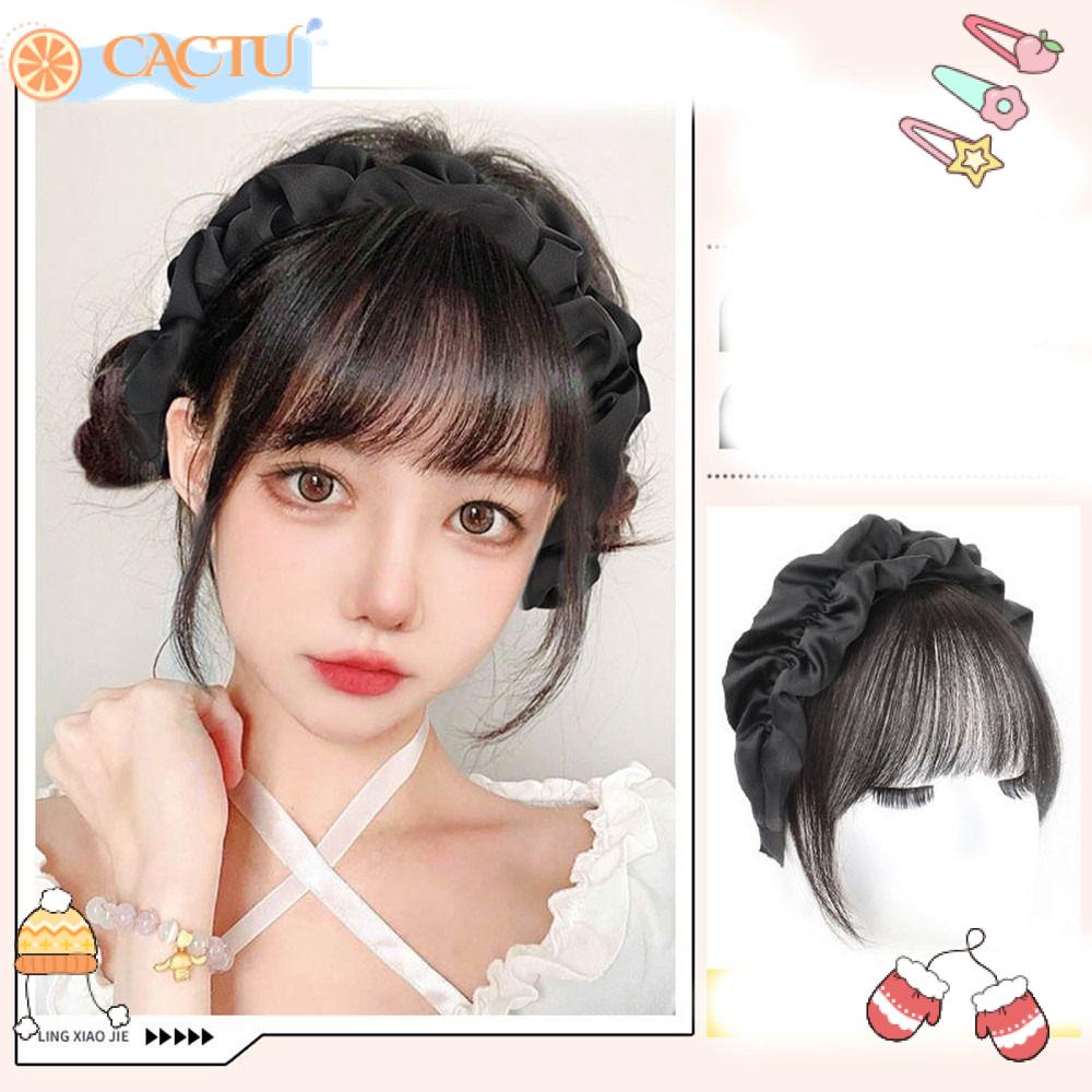 CACTU Băng Đô Cài Tóc Bản Rộng Phong Cách Hàn Quốc Cho Nữ