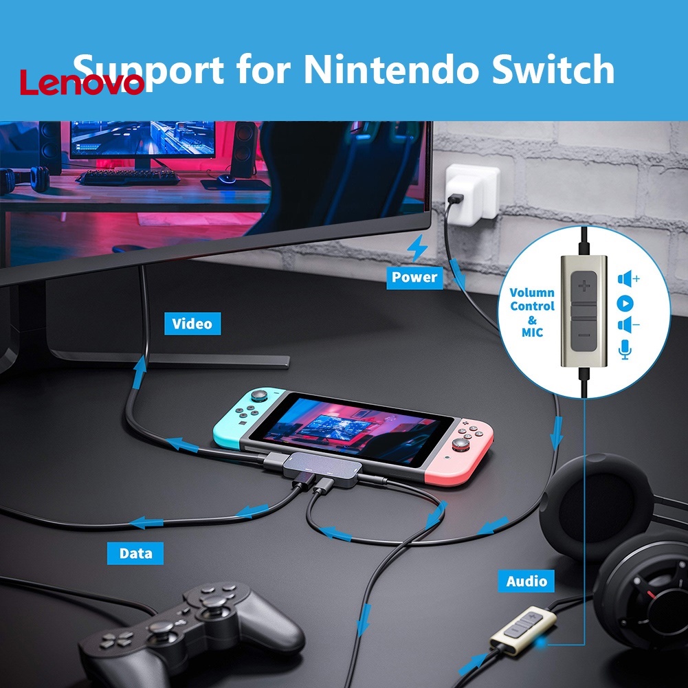 Bộ ChuyểN ĐổI 4 Trong 1 USB-C Sang 4K HDMI 60W PD USB 3.0 3.5mm AUX Cho Laptop