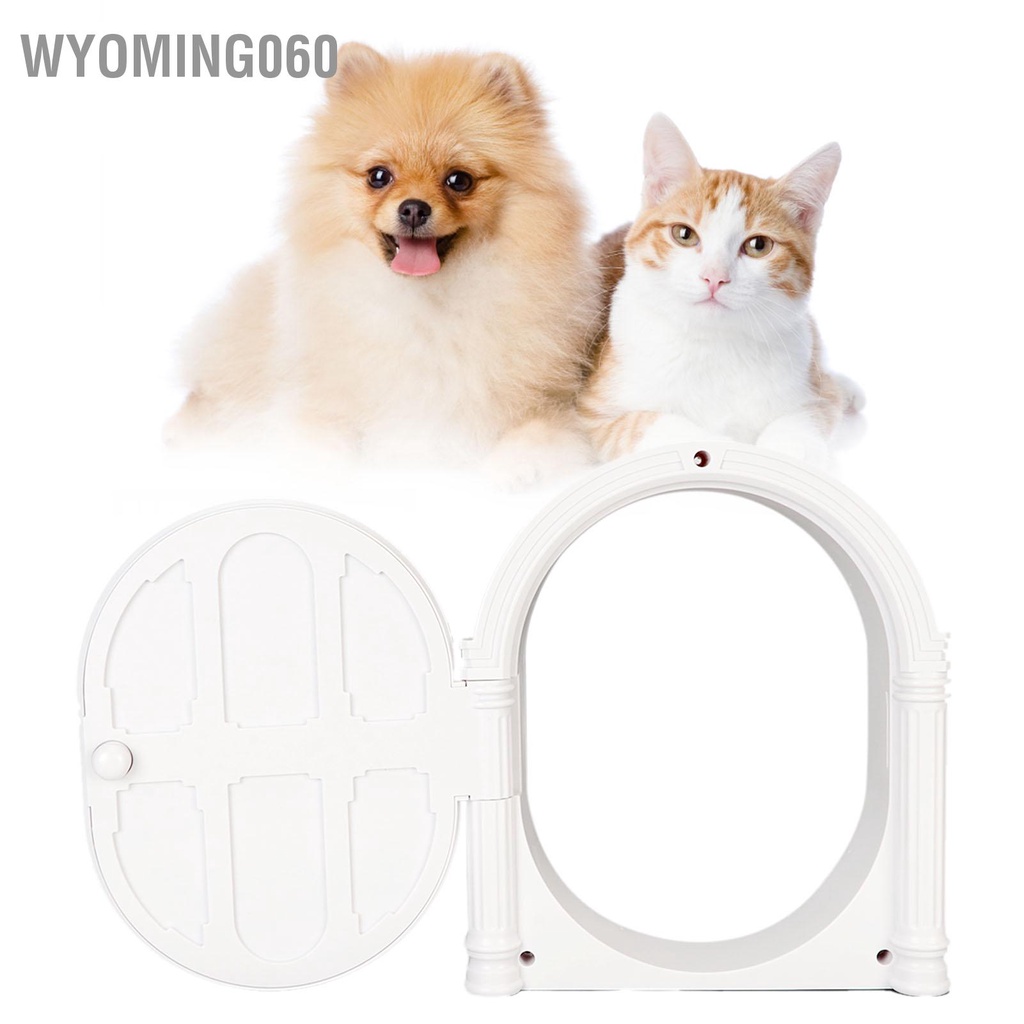 Wyoming060 Cửa vòm cho mèo ABS Dễ dàng lắp đặt DIY An toàn bền Flapless nội thất thú cưng dành Puppy White