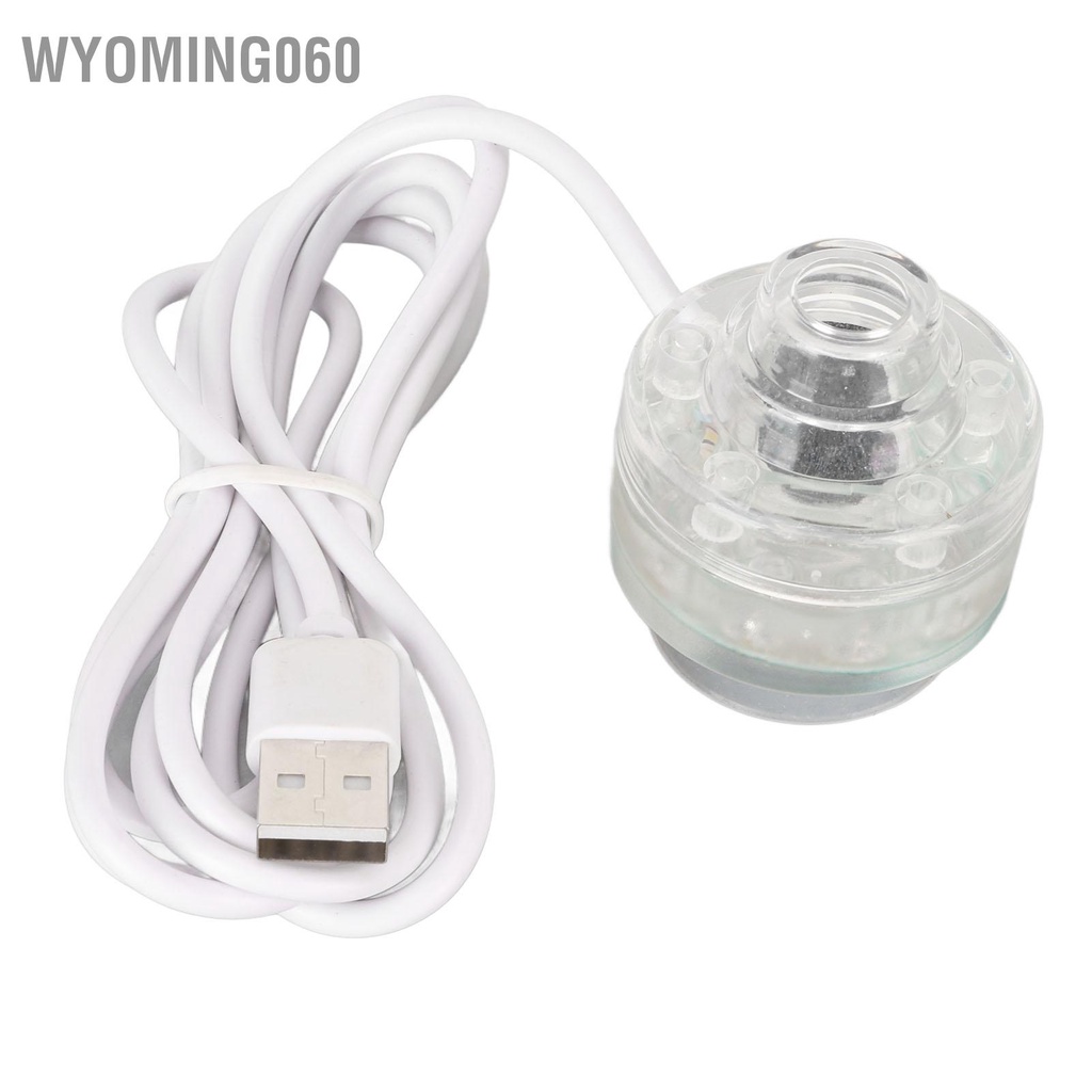 Wyoming060 Bể Cá Bong Bóng Ánh Sáng Đầy Màu Sắc Gradient Trang Trí LED Chìm Đèn Đá Không Khí Cho