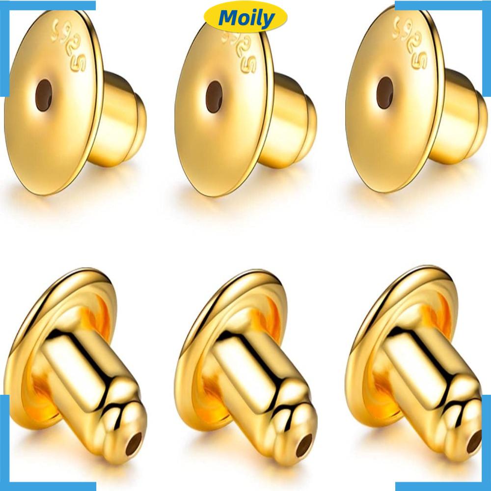 Moilyvn Khuyên Tai Mạ Vàng Khóa An Toàn Cho Nữ