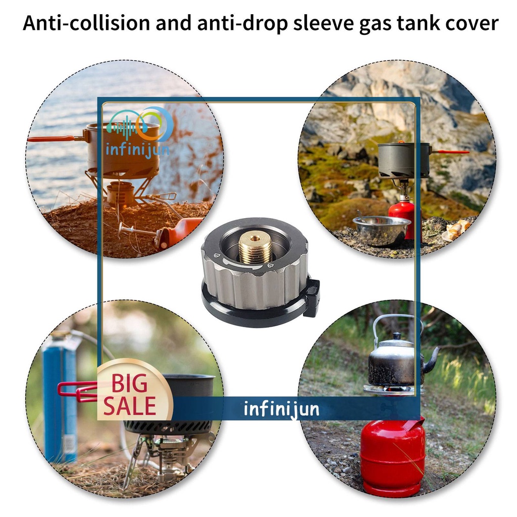 Bộ Chuyển Đổi Bếp Ga Tự Động Đóng Và Mở Màu Đen Cho Cắm Trại