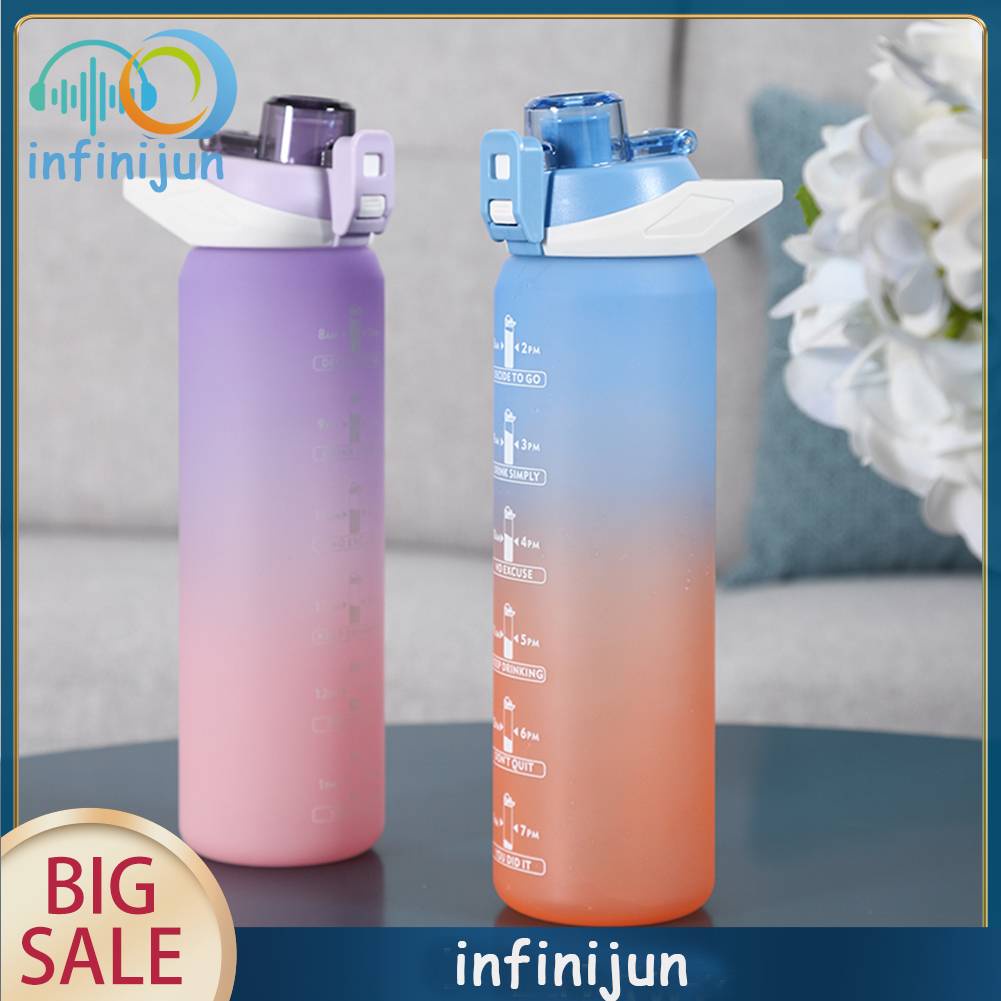 Bình Nước Thể Thao Một Nút 1000ML Bằng Nhựa Chống Rò Rỉ