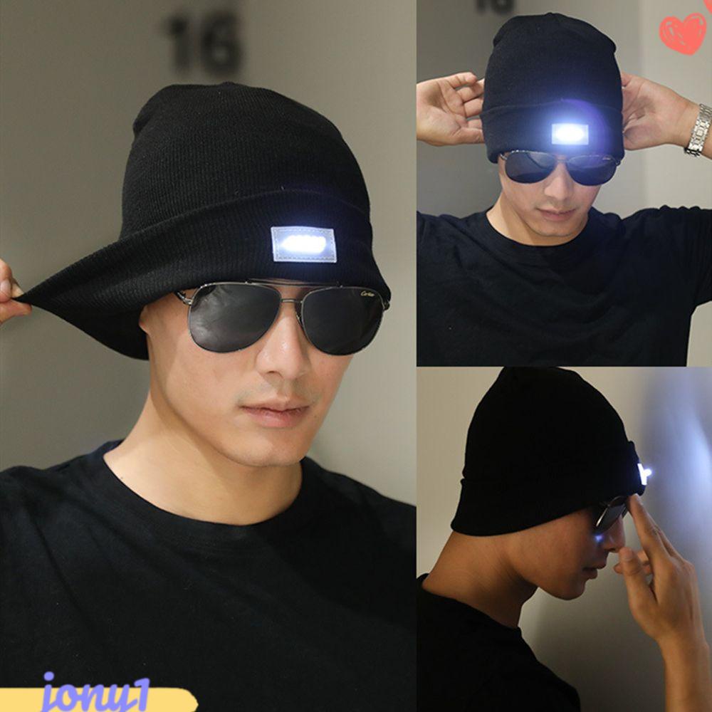 JONYE Mũ Dệt Kim Thể Thao Có Đèn LED Phát Sáng Ban Đêm Cho Nam Và Nữ