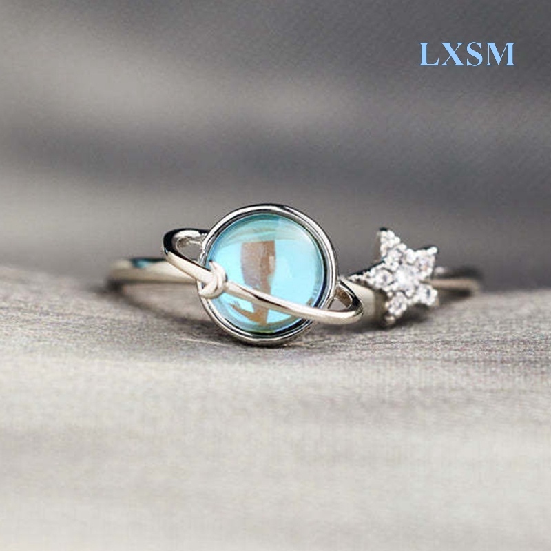 Nhẫn Xoay Hình Hành Tinh Mặt Trăng Ngôi Sao Sáng Tạo Cho Nữ