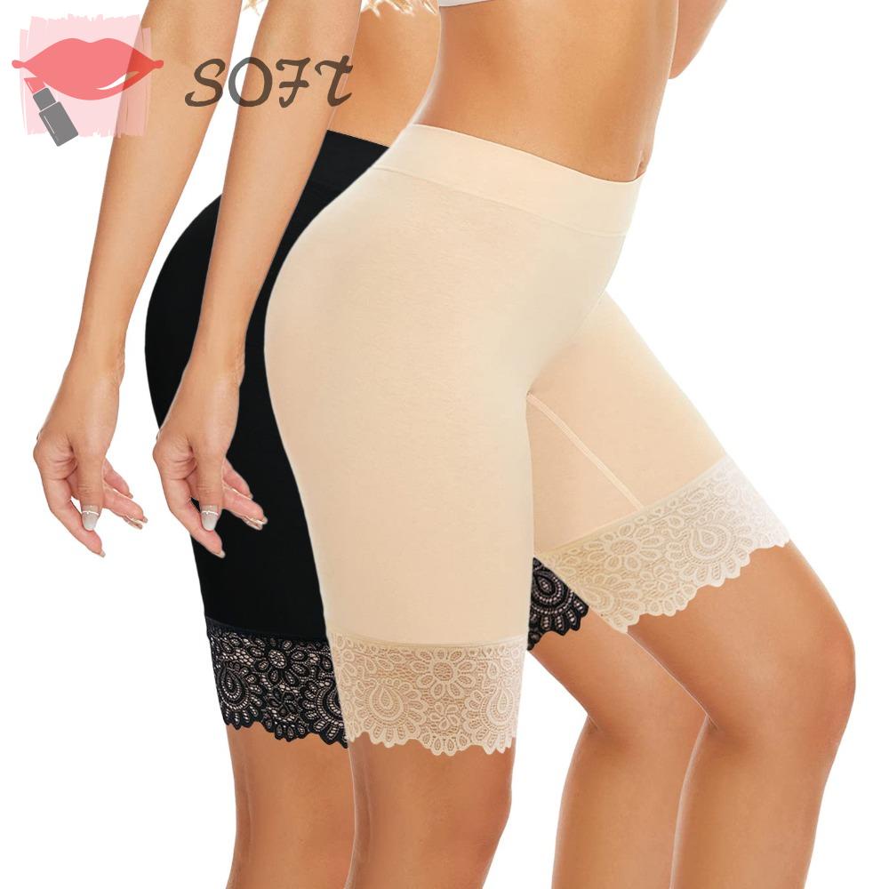 Quần Short An Toàn Mềm Mại Phối Ren Thoáng Khí Thoải Mái Có size Lớn Cho Nữ