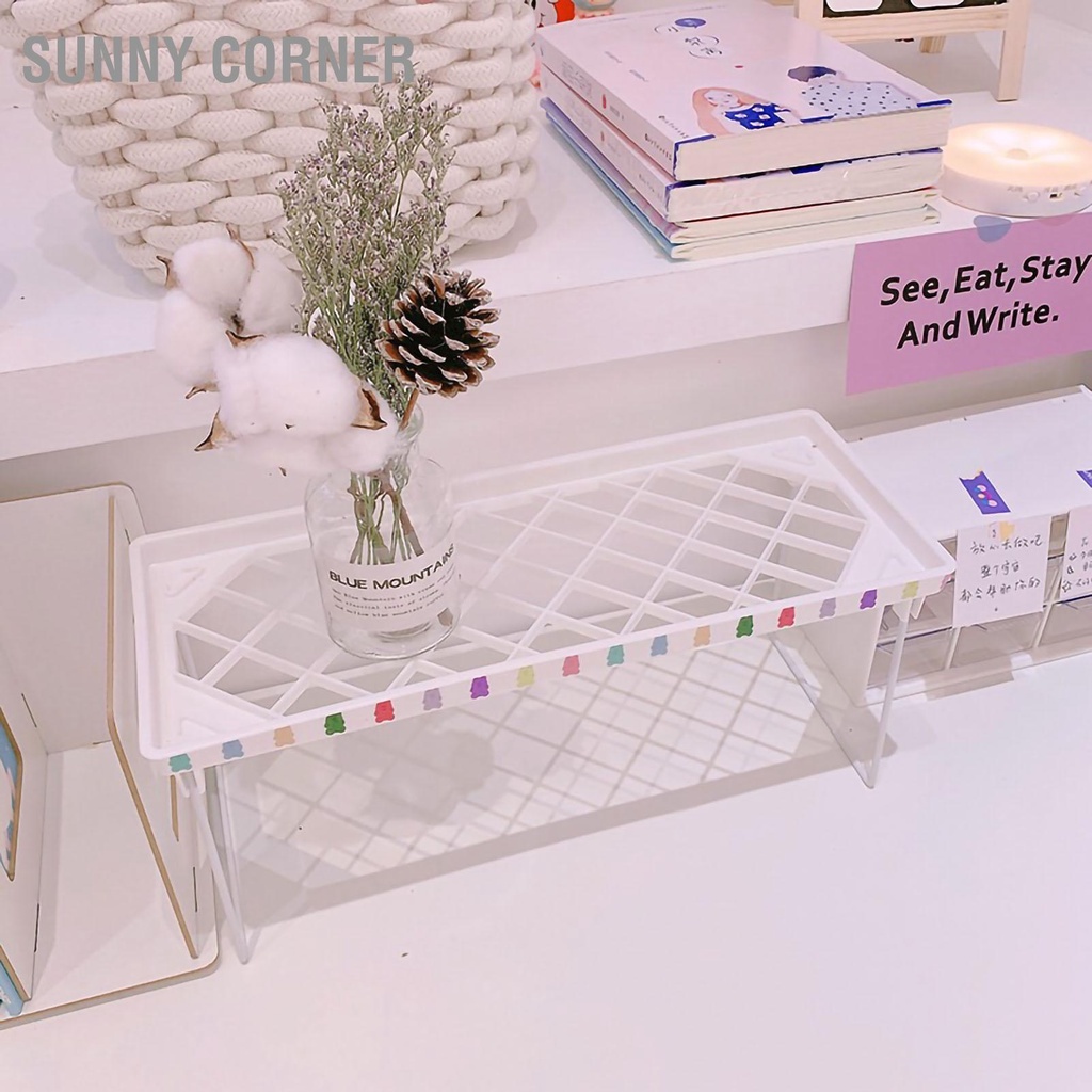 Sunny corner Có hàng sẵn Máy Tính Để Bàn Có Thể Gập Lại Kệ Tiết Kiệm Không Gian Làm Việc Tại Nhà Lưu Trữ Nhiều Lớp Giá Cho Văn Phòng Ký Túc Xá Trường Học