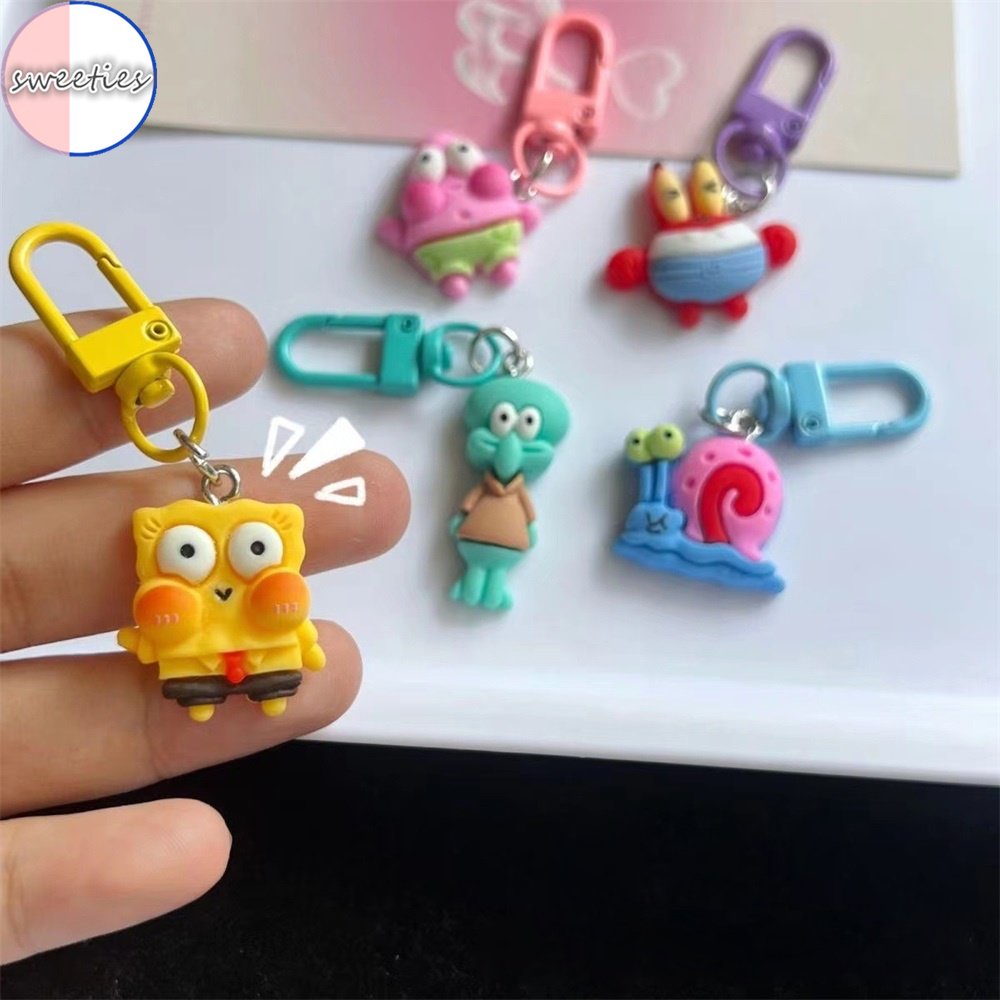 Set 5 Móc Khóa Hình SpongeBob Dễ Thương