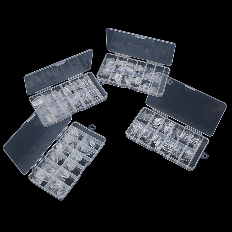 Hộp 120 Móng Tay Giả Bằng Acrylic Mềm Mại Điêu Khắc Hình Viên Thuốc