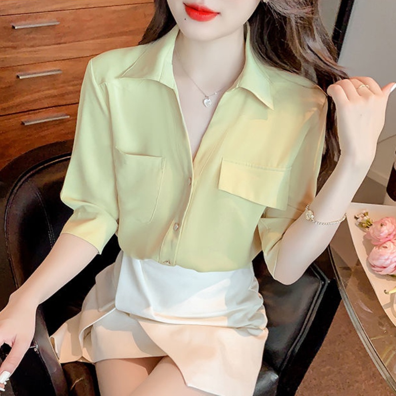 Áo Sơ Mi Dáng Rộng Thời Trang Mùa Hè Hàn Quốc 2023 Dành Cho Nữ