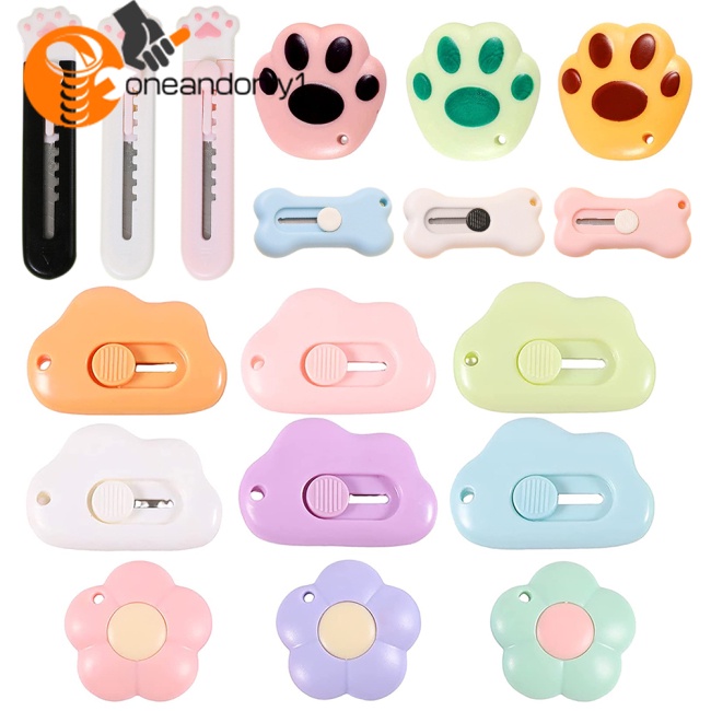 Set 15 Dao Cắt Giấy Mini Hình Hoa / Đám Mây / Chữ Dễ Thương Tiện Dụng Cho Gia Đình / Văn Phòng