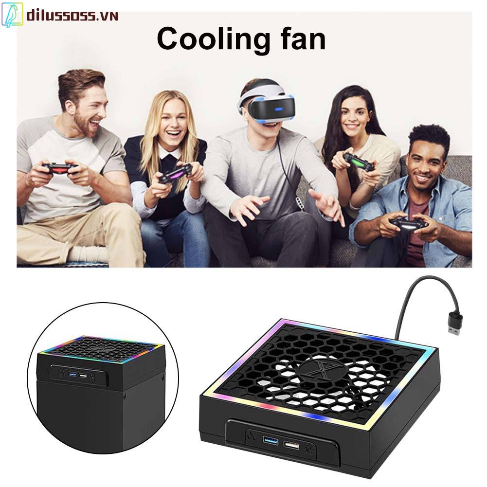 Quạt TảN NhiệT 2 CổNg USB 5V 2.4A VớI ĐèN LED Cho Xbox X