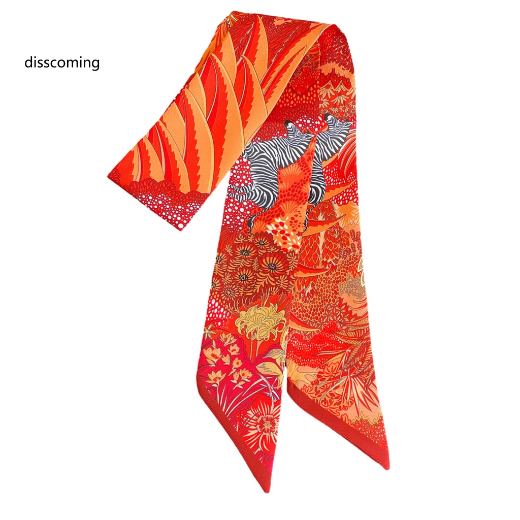 Băng Đô SL SL SL SL| Khăn Choàng Lụa Sang Trọng In Họa Tiết Hoa Nhiều Màu Sắc Kèm Túi Đeo Cổ Mịn Màng Dễ Lên Màu Cho Nữ