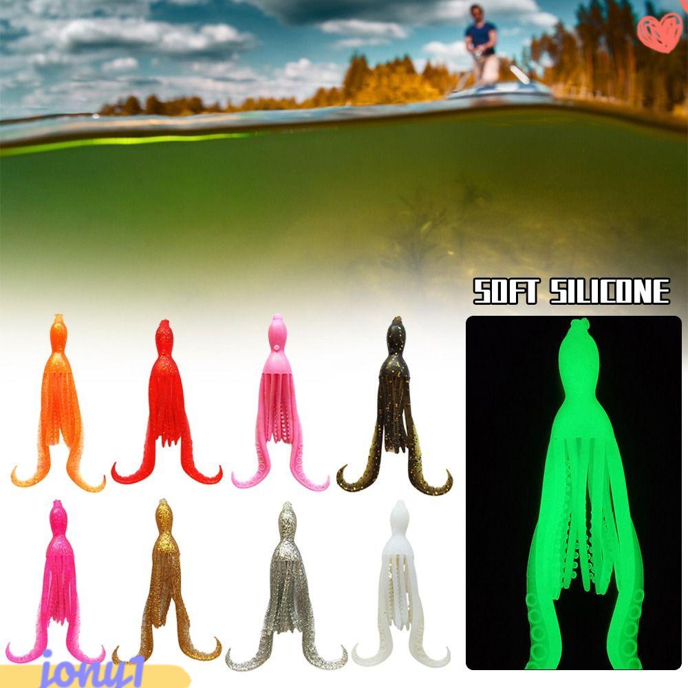 JONYE Bộ 5 Mồi Bạch Tuộc Bằng Silicon TPE Mềm Màu Sắc Ngẫu Nhiên