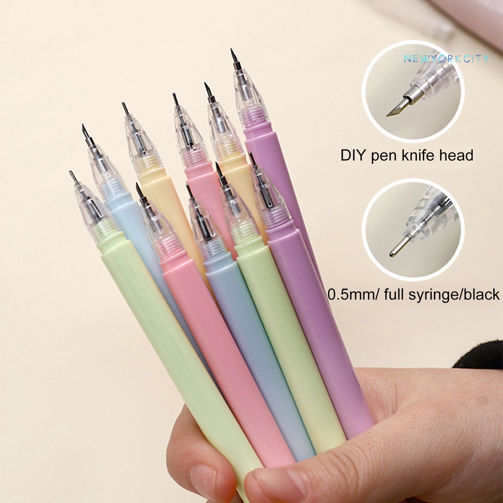 Set 2 Bút Cắt Giấy Hai Đầu Ngòi 0.5mm Bằng Thép Vonfram Nhiều Màu Sắc DIY