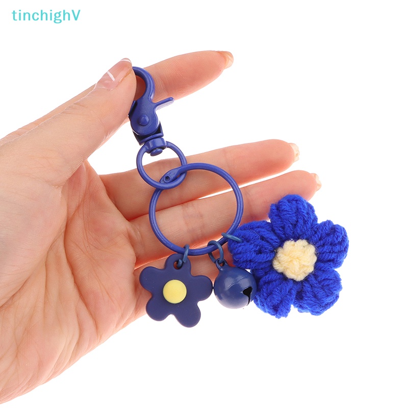 1 Móc Khóa Hình Bông Hoa Bằng Len Dễ Thương