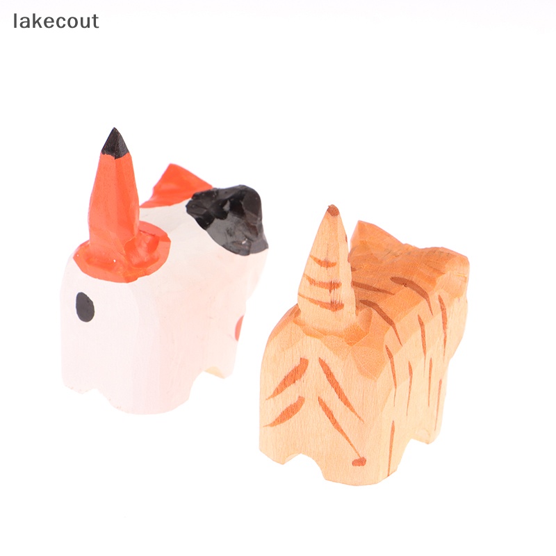 Tượng Mèo Hoạt Hình Nhỏ Bằng Gỗ Thủ Công Sáng Tạo Để Bàn Trang Trí