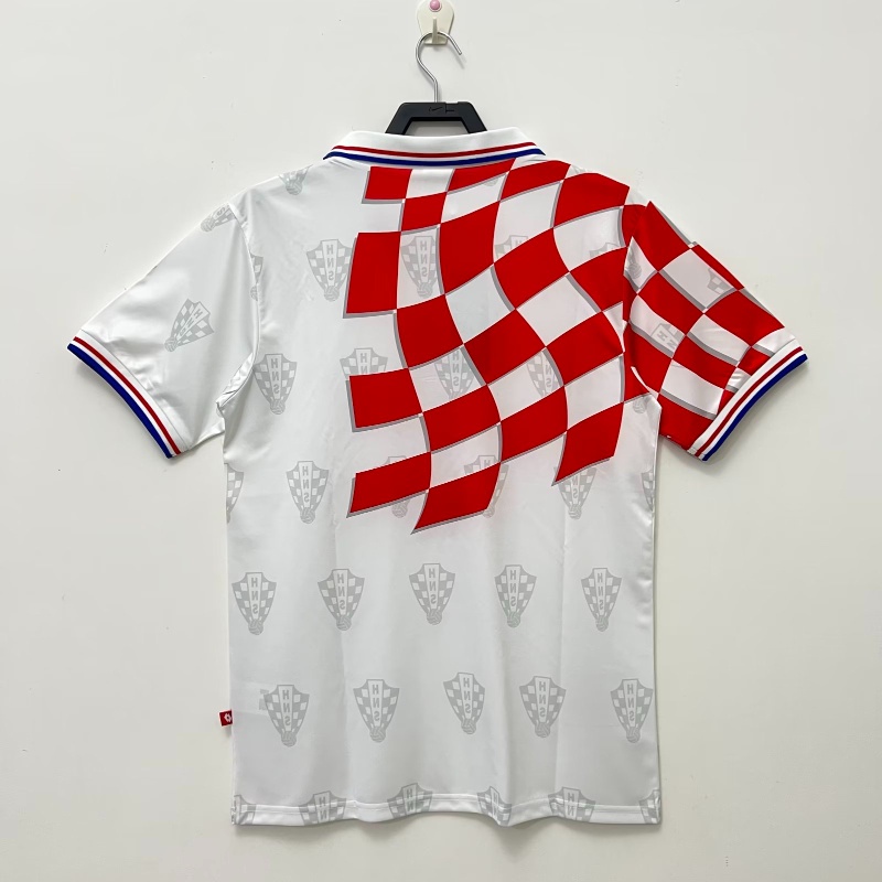 Áo Thun Đá Banh Tay Ngắn Mau Khô Phong Cách Retro 1998 Croatia Size S-XXL