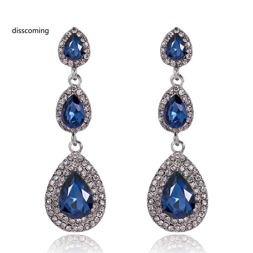 Áo Thun Tay Ngắn In Chữ SL| Bông Tai Hình Giọt Nước Phong Cách Âu Mỹ Thời Trang