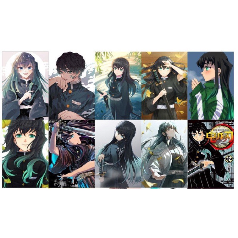 Ảnh card muichirou Tokitou 23 ảnh khác nhau ép lụa / Thẻ card hình Tokitou muichirou kimetsu no yaiba