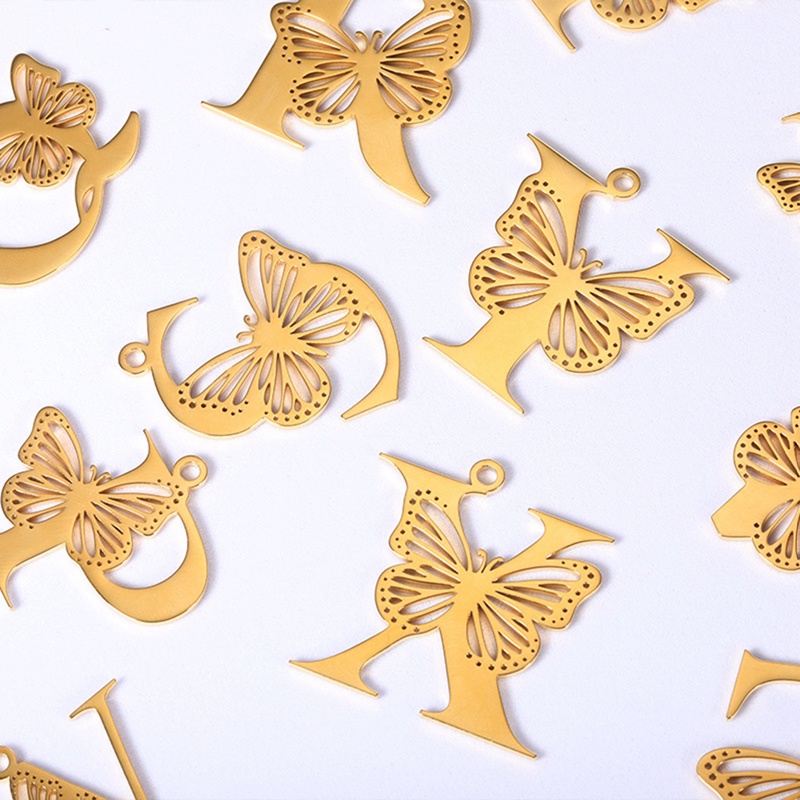 Ygt Vòng cổ Bằng Thép Không Gỉ Mặt Hình Chữ Cái A Z Màu Vàng / Bạc Thời Trang Cho Nữ