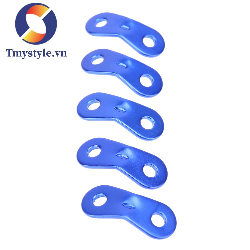Bộ 5 Móc Khóa Dây Lều Cắm Trại Chống Trượt Bằng Hợp Kim Nhôm