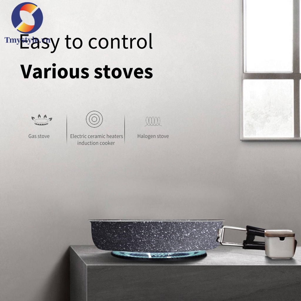 Chảo Chống Dính Với Tay Cầm Có Thể Gấp Gọn Tiện Dụng Khi Đi Cắm Trại