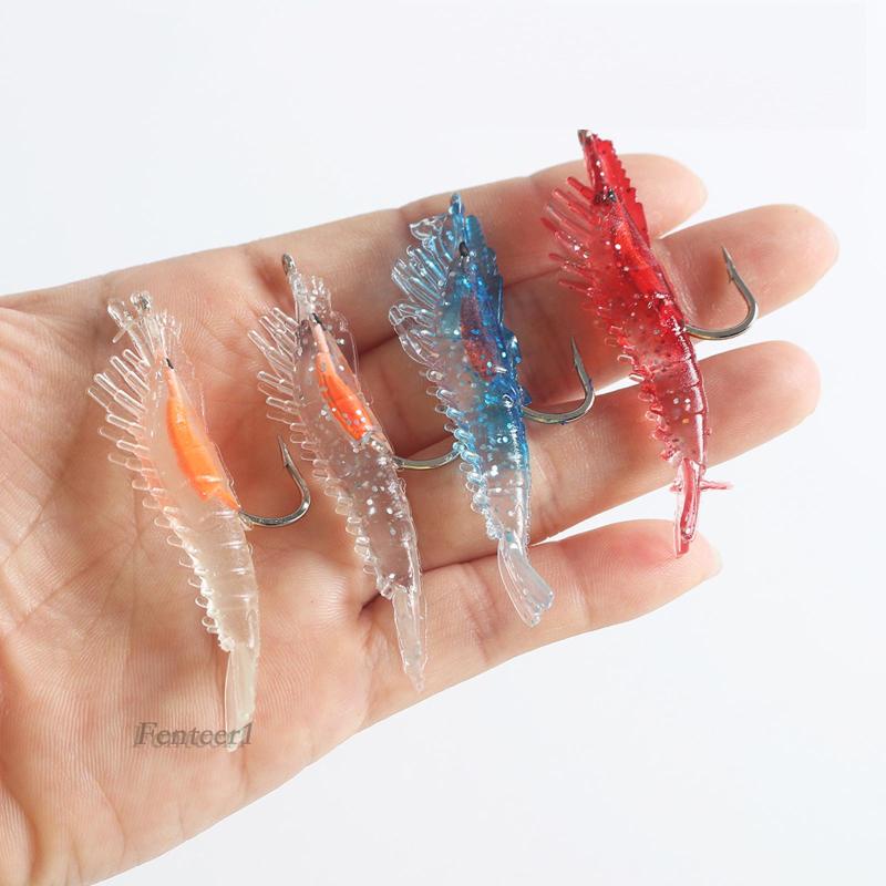 Set 4 Mồi Giả Nhử Cá Bằng Nhựa Mềm