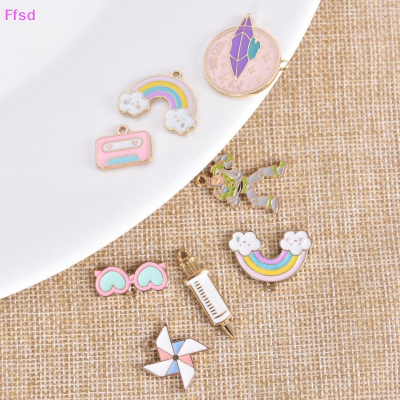 {Ffsd} Set 10 Mặt Dây Chuyền Hợp Kim Tráng Men Hình Cối Xay Gió Làm Trang Sức Thủ Công DIY Bán Chạy