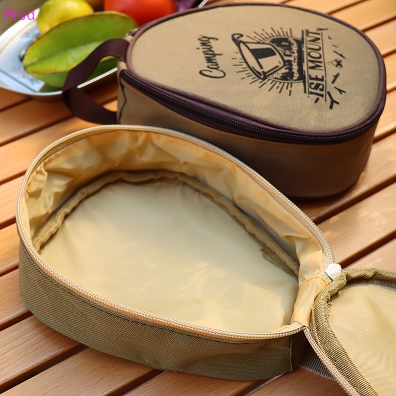 Túi Đựng Dụng Cụ Ăn Uống Bằng Vải Oxford Chống Thấm Nước Tiện Dụng Mang Theo Du Lịch Cắm Trại