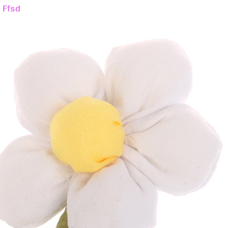 {Ffsd} Kẹp Tóc Hình Hoa Năm Cánh Bằng Vải Cotton Phối Lông Thủ Công Dễ Thương Diy Bán Chạy *