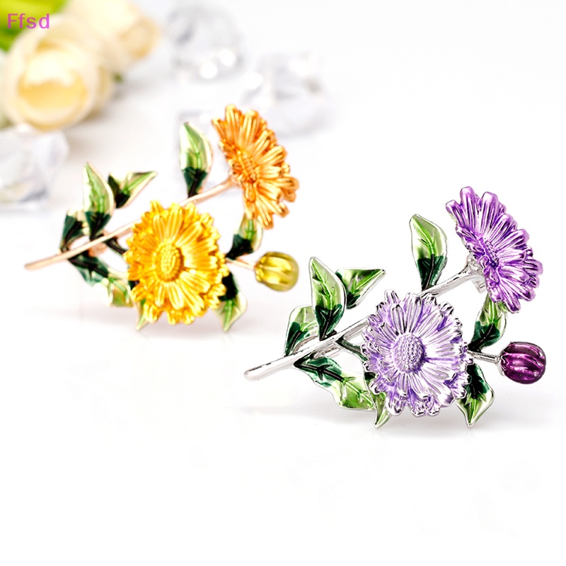 {Ffsd} Ghim Cài Áo Sơ Mi Hình Hoa Cúc Tráng Men Dành Cho Đám Cưới * Hàng Bán Chạy