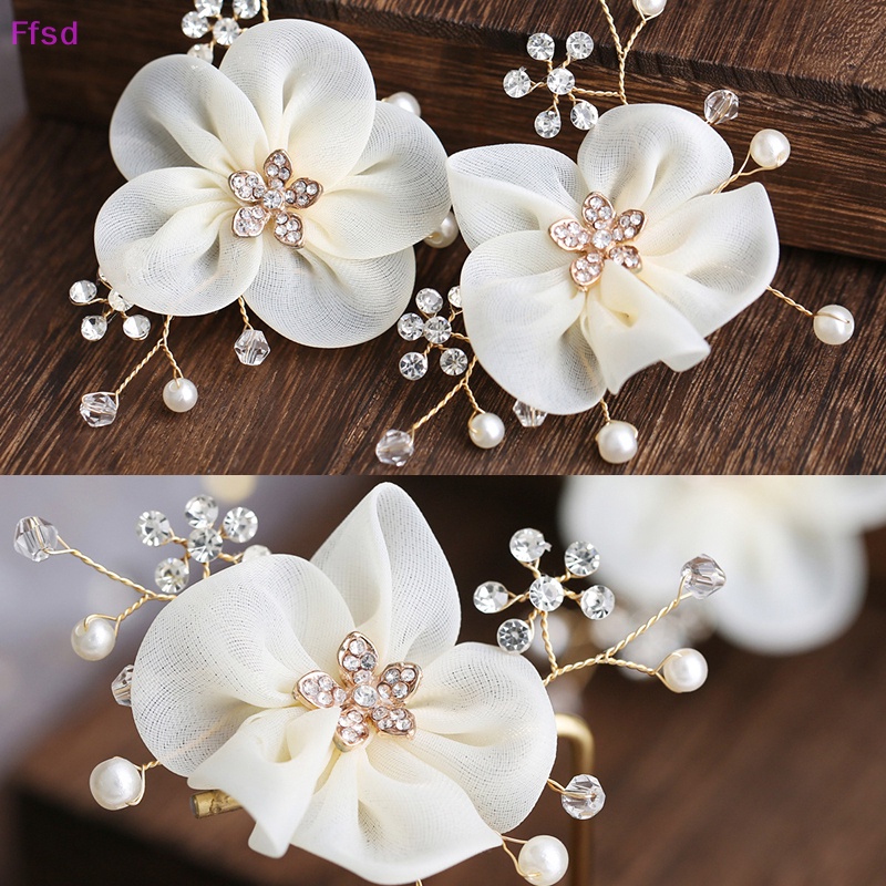 Bộ 2 Kẹp Xăng đan Đính Hoa / Ngọc Trai DIY Thời Trang Cho Nữ