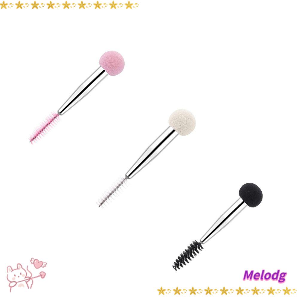 MELODG Set 10 Cọ Trang Điểm Hai Đầu + 10 Cọ Xốp Đánh Phấn Nền / Chuốt Lông Mày / Vùng