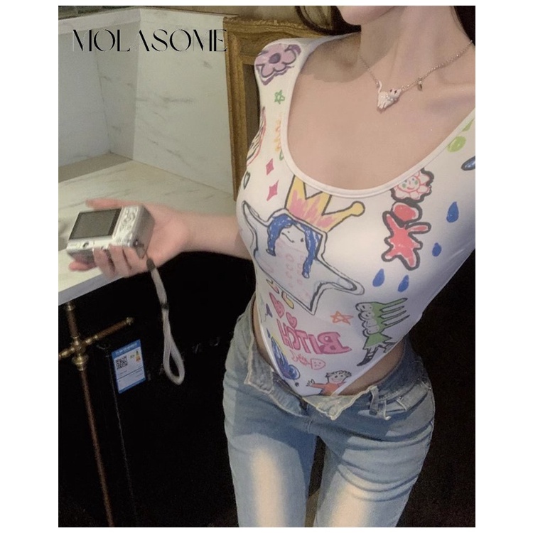 Áo Liền Quần Ngắn Tay Cổ Tròn Màu Trơn Thời Trang 2023 Cho Nữ