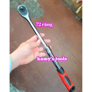 Cần siết tự động đảo chiều 1/2 inch tgt king 72 răng cán có tăng đơ kéo dài 5 bậc chốt bi 300mm-430mm