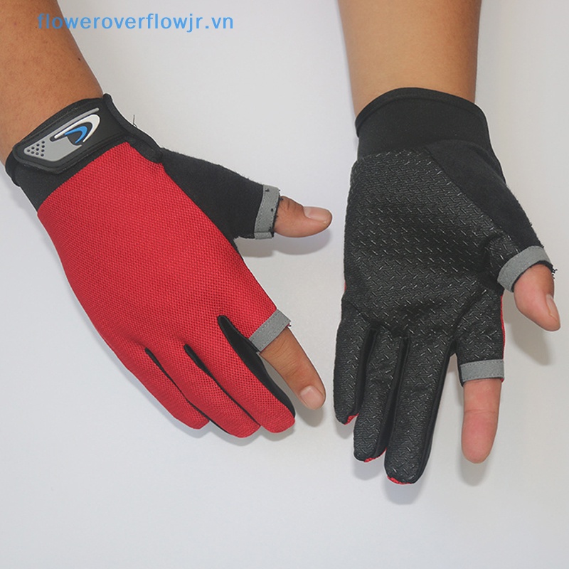 Găng Tay Chống Trượt Hai Ngón Thoáng Khí Bền Bỉ Dùng Khi Đi Câu Cá / Đạp Xe